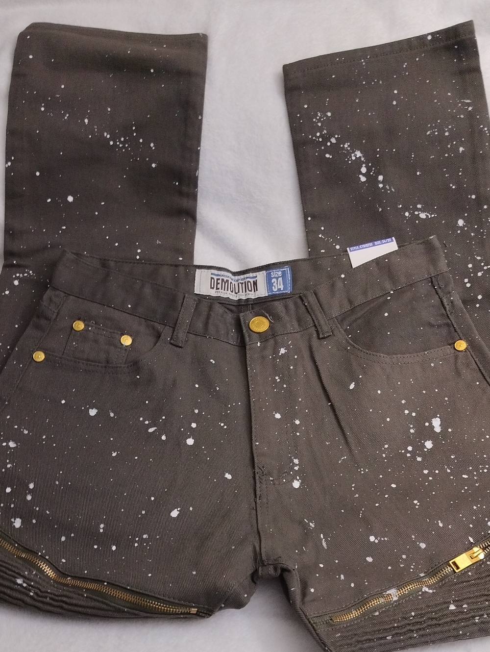Demolition Paint Splatter Jeans Men's 34x32 NWT